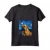 Bullmastiff Notte Stellata Van Gogh - Maglietta Arte con Collo a V - Ideale per Amanti dei Cani e dell'Arte