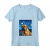 Bullmastiff Notte Stellata Van Gogh - Maglietta Arte con Collo a V - Ideale per Amanti dei Cani e dell'Arte