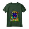 Donna Fantastico cane BullMastiff artistico divertente colorato Maglietta con Collo a V - Arte Pop Astratta - Ideale per Amanti dei Cani