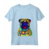 Donna Fantastico cane BullMastiff artistico divertente colorato Maglietta con Collo a V - Arte Pop Astratta - Ideale per Amanti dei Cani