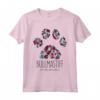 Bullmastiff Mama Floreale Zampa - Maglietta Leggera per Mamme di Bullmastiff e Amanti dei Cani
