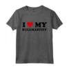 I Heart Bullmastiff Maglietta - Abbigliamento Divertente per Amanti dei Cani - Ideale per Regali e Feste