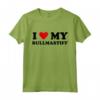 I Heart Bullmastiff Maglietta - Abbigliamento Divertente per Amanti dei Cani - Ideale per Regali e Feste