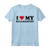 I Heart Bullmastiff Maglietta - Abbigliamento Divertente per Amanti dei Cani - Ideale per Regali e Feste
