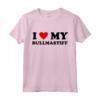 I Heart Bullmastiff Maglietta - Abbigliamento Divertente per Amanti dei Cani - Ideale per Regali e Feste