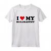 I Heart Bullmastiff Maglietta - Abbigliamento Divertente per Amanti dei Cani - Ideale per Regali e Feste