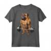 Bullmastiff Dog Muscle Training - T-shirt con Bilanciere e Alzate di Spalle - Ideale per Amanti dei Cani e Appassionati di Fitness