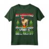 Bullmastiff Santa Hat - My Christmas Spirit Is Bullmastiff Maglietta - Festive Xmas Party Shirt for Dog Lovers