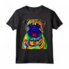 Fantastico cane BullMastiff artistico divertente colorato Maglietta - Design Pop Art e Astratto - Ideale per Amanti dei Cani e Proprietari di BullMastiff