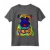 Fantastico cane BullMastiff artistico divertente colorato Maglietta - Design Pop Art e Astratto - Ideale per Amanti dei Cani e Proprietari di BullMastiff