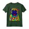 Fantastico cane BullMastiff artistico divertente colorato Maglietta - Design Pop Art e Astratto - Ideale per Amanti dei Cani e Proprietari di BullMastiff