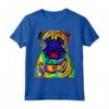 Fantastico cane BullMastiff artistico divertente colorato Maglietta - Design Pop Art e Astratto - Ideale per Amanti dei Cani e Proprietari di BullMastiff