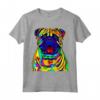 Fantastico cane BullMastiff artistico divertente colorato Maglietta - Design Pop Art e Astratto - Ideale per Amanti dei Cani e Proprietari di BullMastiff
