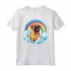 Carino Bullmastiff Rainbow Cloud Puppy Dog Lover Maglietta - Regalo divertente per Amanti dei Bullmastiff - Felicità tra le nuvole con il mio Bullmastiff