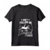 Donna Divertente Bungee Jumping Amante - Maglietta Unisex con Collo a V - Don't follow me I do stupid things