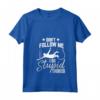 Donna Divertente Bungee Jumping Amante - Maglietta Unisex con Collo a V - Don't follow me I do stupid things