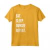 Eat Sleep Bungee Jumping Repeat - Maglietta Hobby per Amanti del Bungee Jumping - Ideale per Compleanno