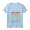 Donna Bungee Jumping Amante - Maglietta Hobbyist Rainbow Design con Collo a V - Regalo per Appassionati di Bungee Jumping
