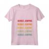 Donna Bungee Jumping Amante - Maglietta Hobbyist Rainbow Design con Collo a V - Regalo per Appassionati di Bungee Jumping