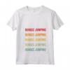 Donna Bungee Jumping Amante - Maglietta Hobbyist Rainbow Design con Collo a V - Regalo per Appassionati di Bungee Jumping