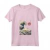 Burmilla Cat Kanagawa Onda Giapponese Divertente Surf Animale Maglietta con Collo a V - Regalo per Proprietari di Gatti Burmilla - Ideale per Natale, Ringraziamento o San Valentino