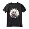 Samurai Burmilla Gatto Giapponese Kawaii Ninja Cat - Maglietta Stile Samurai per Appassionati di Gatti e Cultura Giapponese