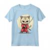 Samurai Gatto Giapponese Kawaii Ninja Burmilla Cat Maglietta - Design Unico per Appassionati di Gatti e Cultura Giapponese