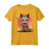 Samurai Burmilla Gatto Giapponese Kawaii Ninja Cat Maglietta - Moda Gatto Samurai Kawaii per Appassionati di Cultura Giapponese