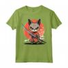 Samurai Burmilla Gatto Giapponese Kawaii Ninja Cat Maglietta - Moda Gatto Samurai Kawaii per Appassionati di Cultura Giapponese