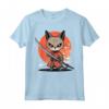 Samurai Burmilla Gatto Giapponese Kawaii Ninja Cat Maglietta - Moda Gatto Samurai Kawaii per Appassionati di Cultura Giapponese