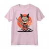Samurai Burmilla Gatto Giapponese Kawaii Ninja Cat Maglietta - Moda Gatto Samurai Kawaii per Appassionati di Cultura Giapponese