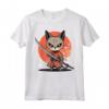 Samurai Burmilla Gatto Giapponese Kawaii Ninja Cat Maglietta - Moda Gatto Samurai Kawaii per Appassionati di Cultura Giapponese