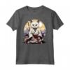 Gatto Giapponese Ninja Kawaii Burmilla Cat Samurai Maglietta - Design Unico per Appassionati di Gatti e Cultura Giapponese