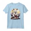 Gatto Giapponese Ninja Kawaii Burmilla Cat Samurai Maglietta - Design Unico per Appassionati di Gatti e Cultura Giapponese