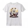 Gatto Giapponese Ninja Kawaii Burmilla Cat Samurai Maglietta - Design Unico per Appassionati di Gatti e Cultura Giapponese