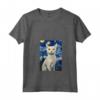 Donna Burmilla Cat Notte Stellata - Maglietta con Collo a V per Amanti dei Gatti - Regalo Unico per Natale, Ringraziamento o Compleanni