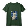 Donna Burmilla Cat Notte Stellata - Maglietta con Collo a V per Amanti dei Gatti - Regalo Unico per Natale, Ringraziamento o Compleanni
