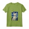Donna Burmilla Cat Notte Stellata - Maglietta con Collo a V per Amanti dei Gatti - Regalo Unico per Natale, Ringraziamento o Compleanni