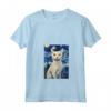 Donna Burmilla Cat Notte Stellata - Maglietta con Collo a V per Amanti dei Gatti - Regalo Unico per Natale, Ringraziamento o Compleanni