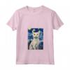 Donna Burmilla Cat Notte Stellata - Maglietta con Collo a V per Amanti dei Gatti - Regalo Unico per Natale, Ringraziamento o Compleanni