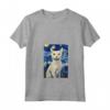 Donna Burmilla Cat Notte Stellata - Maglietta con Collo a V per Amanti dei Gatti - Regalo Unico per Natale, Ringraziamento o Compleanni