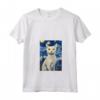 Donna Burmilla Cat Notte Stellata - Maglietta con Collo a V per Amanti dei Gatti - Regalo Unico per Natale, Ringraziamento o Compleanni