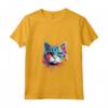 Donna Faccia di Gatto Burmilla Splash Art Colorata Maglietta con Collo a V - Design Gatto Unico e Vivace - Ideale per Amanti dei Gatti Burmilla