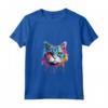 Donna Faccia di Gatto Burmilla Splash Art Colorata Maglietta con Collo a V - Design Gatto Unico e Vivace - Ideale per Amanti dei Gatti Burmilla