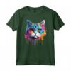 Faccia di Gatto Burmilla Splash Art Colorata Maglietta - Design Unico per Amanti dei Gatti Burmilla