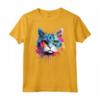 Faccia di Gatto Burmilla Splash Art Colorata Maglietta - Design Unico per Amanti dei Gatti Burmilla
