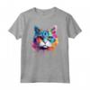 Faccia di Gatto Burmilla Splash Art Colorata Maglietta - Design Unico per Amanti dei Gatti Burmilla