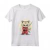 Donna Samurai Gatto Giapponese Kawaii Ninja Burmilla Cat - Maglietta con Collo a V - Design Vivido e Intricato - Ideale per Appassionati di Gatti e Cultura Giapponese