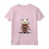 Donna Burmilla Gatto Giapponese Samurai Kawaii Ninja Cat Maglietta con Collo a V - Stile unico e misterioso per gli amanti della moda giapponese