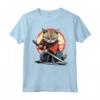 Gatto giapponese Ninja Kawaii - Samurai Burmilla Cat Maglietta - Design Felino Giapponese Intricato